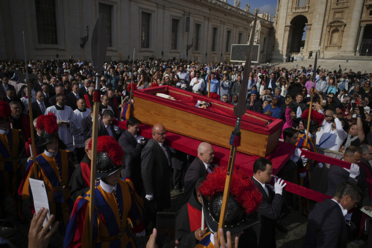 Catholic faithful pay their final respects to Pope Francis as public viewing begins